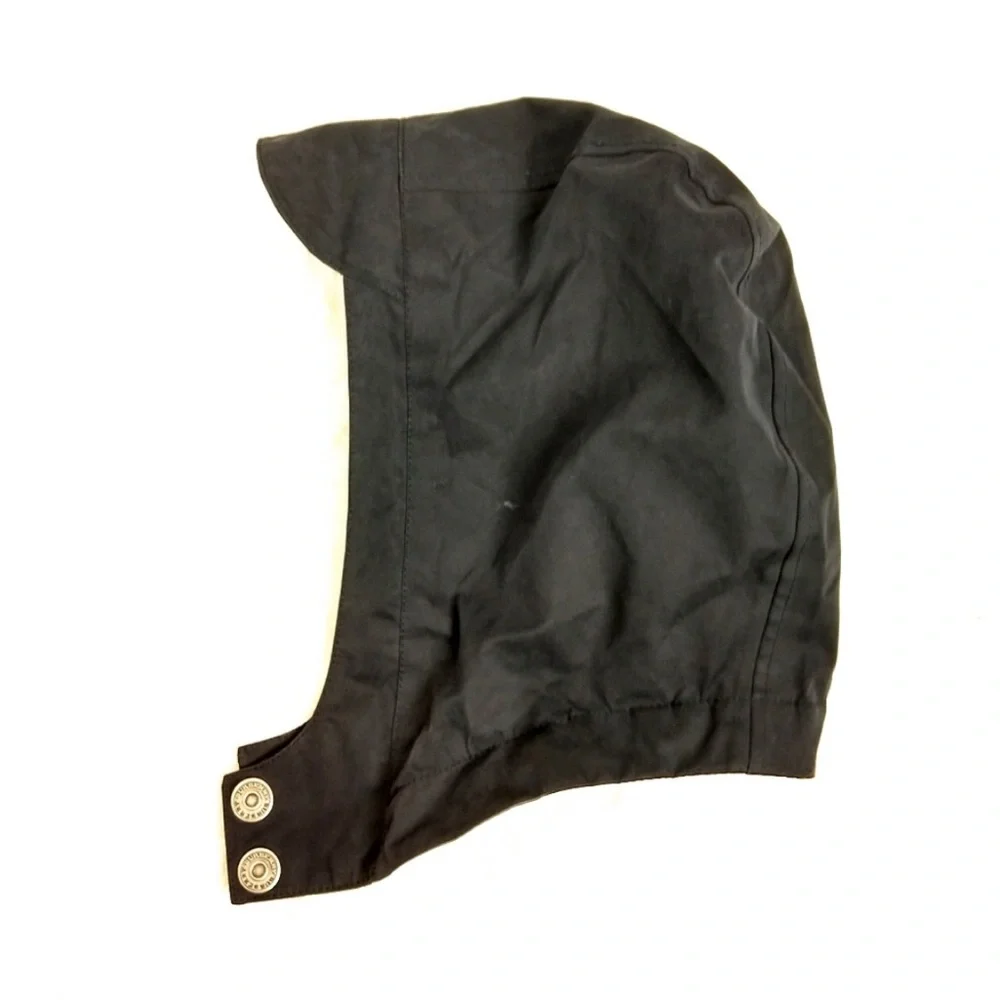 Burberry Black Raincoat with High Collar and Full-Length Zipper